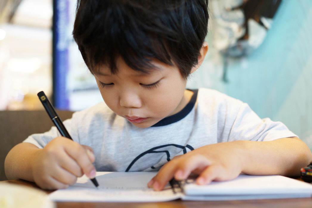 Primary 3 student learning maths
